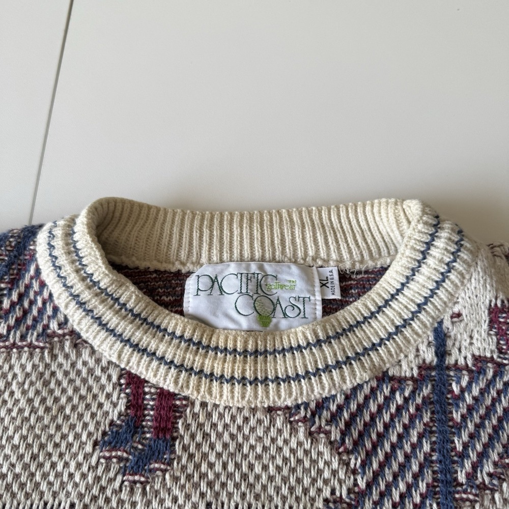 Vintage Pacific Coast Golf Grandpa Knit Sweater Size‎ XL SEE DESCRIPTION - Picture 5 of 9